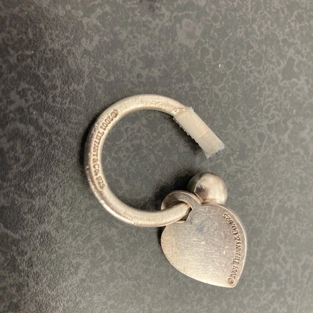 Tiffany Sterling silver vintage heart key ring